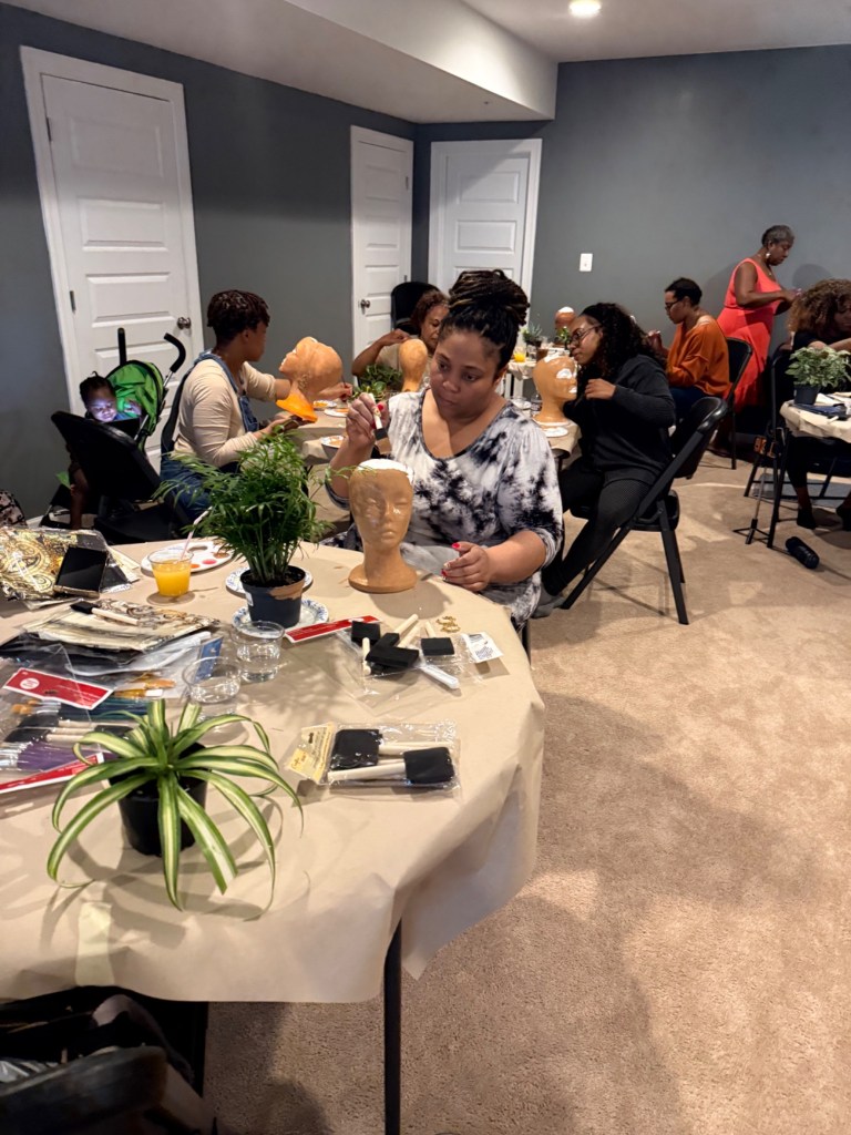 Guests creating face planters together